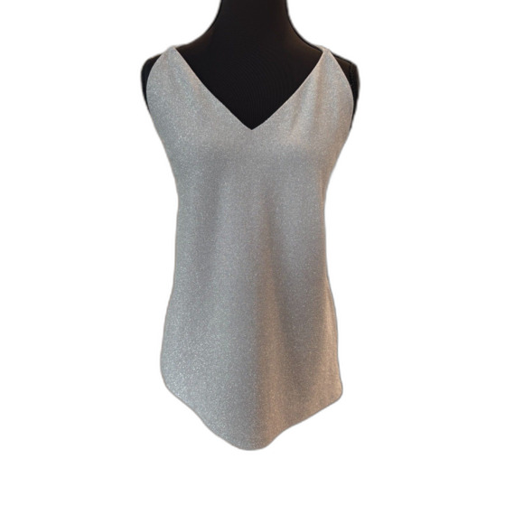 ✨ Express Y2K Silver Glitter Holiday Top • Size M • Sparkly Party Vibes 💫 - Picture 4 of 7